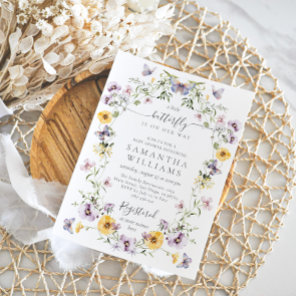 Butterfly Baby Shower Wildflower  Invitation