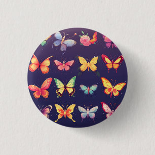 Butterfly badge, button, pin, cute butterfly button