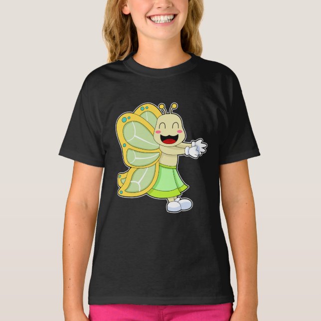 Butterfly Ballerina Ballet Dance T-Shirt (Front)