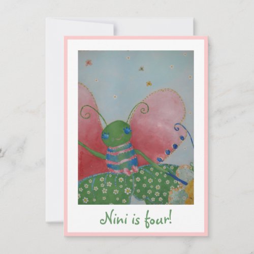 Butterfly ballerina invitation