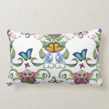Butterfly Baroque Lumbar Pillow by goldersbug at Zazzle