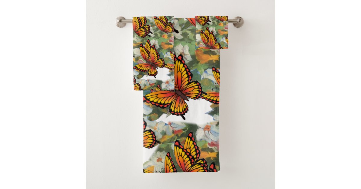 Butterfly Bath Towel Set Zazzle