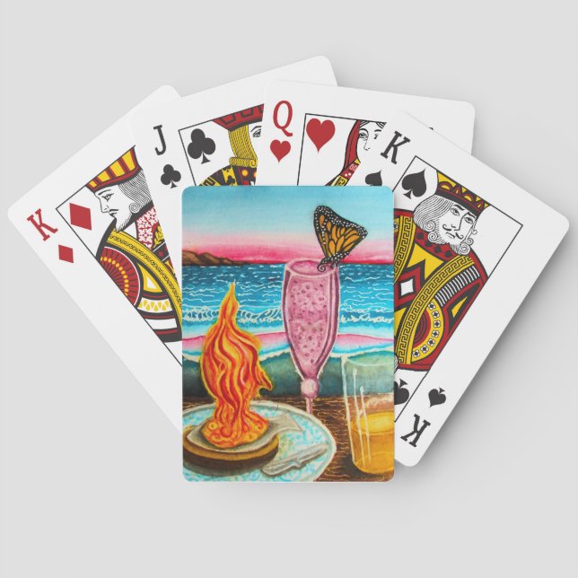 Butterfly Beach Rendezvous Poker Cards (Back)
