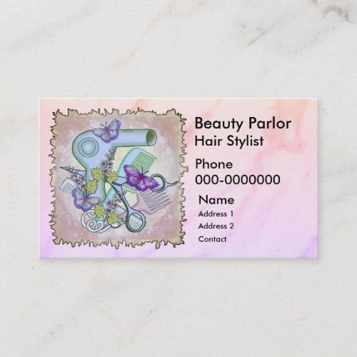 Butterfly Beautician Appointment Card