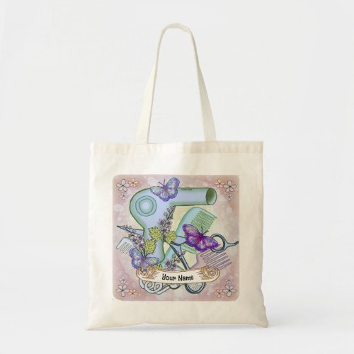Butterfly Beautician custom name  Tote Bag