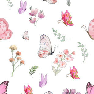Boho Butterfly Decoupage Poster Wrapping Paper, Zazzle