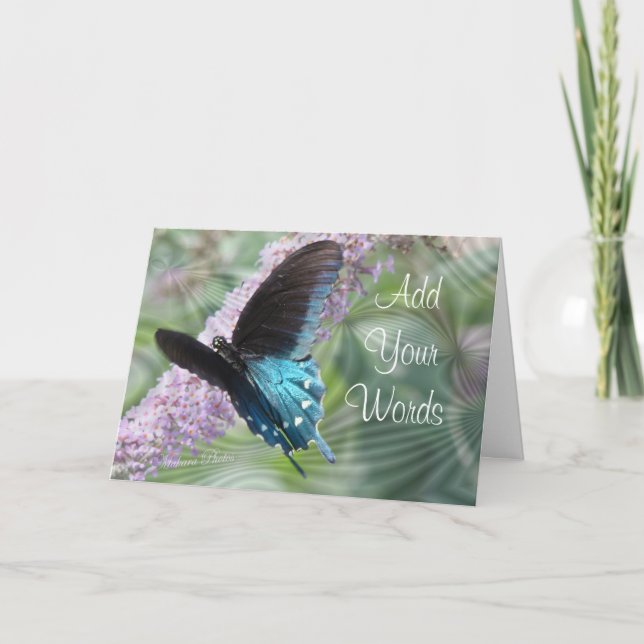 Butterfly Beauty-customize Thank You Card (Front)
