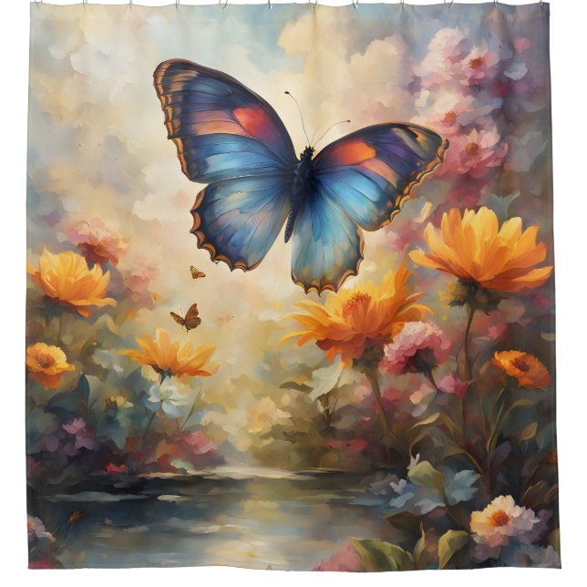Butterfly Beauty Shower Curtain (Front)