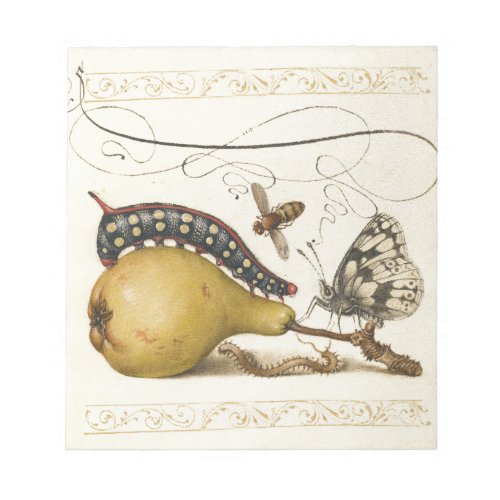 Butterfly Bee Fruit Insect Illustration Notepad