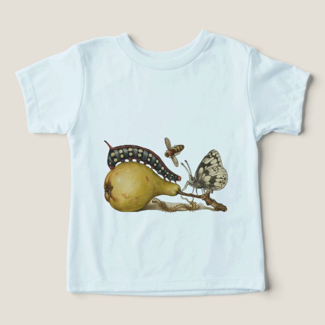 Butterfly Bee Fruit Insect Illustration Toddler T-shirt (Design Front)