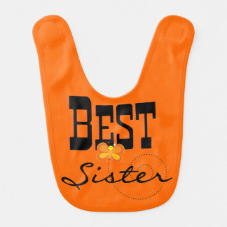 Butterfly Best Sister Bib