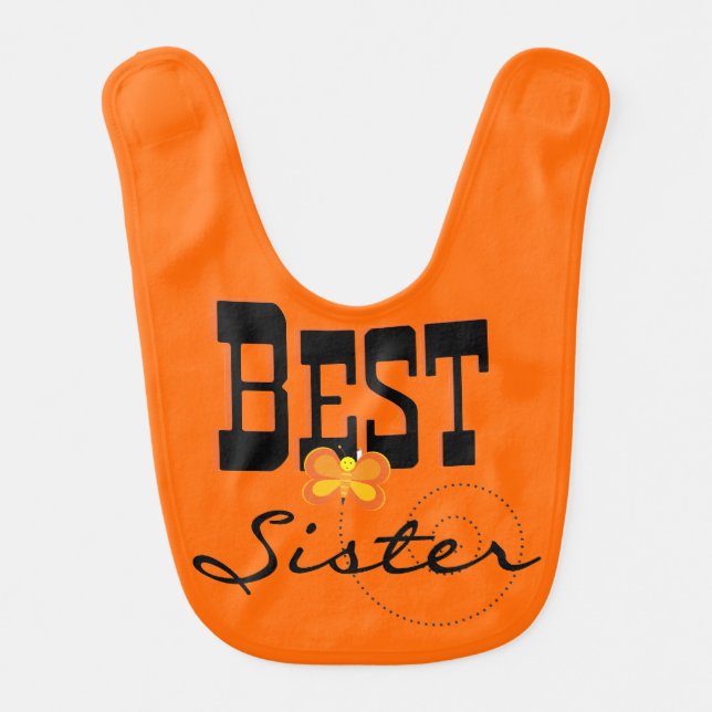 Butterfly Best Sister Bib (Front)