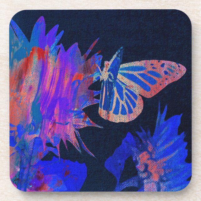 Butterfly  beverage coaster (Front)