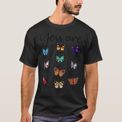 Butterfly Bible Verse You Are Beautiful Christian  T_Shirt