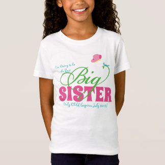Butterfly Big Sister Personalized Girls' Tee Shirt