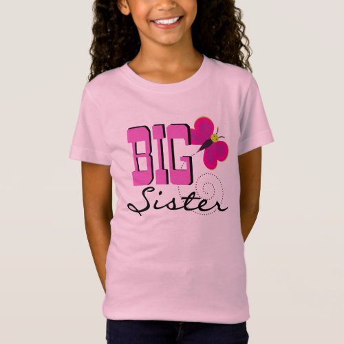 Butterfly Big Sister T_Shirt