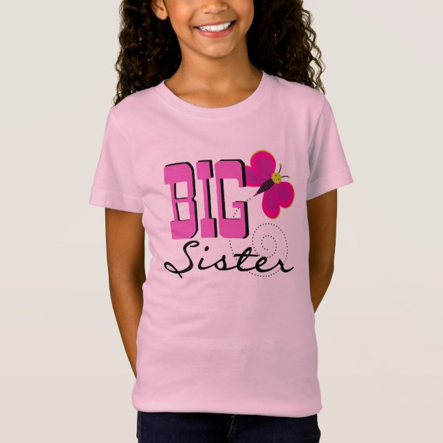Butterfly Big Sister T-Shirt (Front)