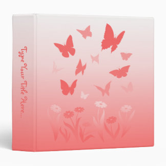Butterfly Binder Personalize Pink Butterfly Binder