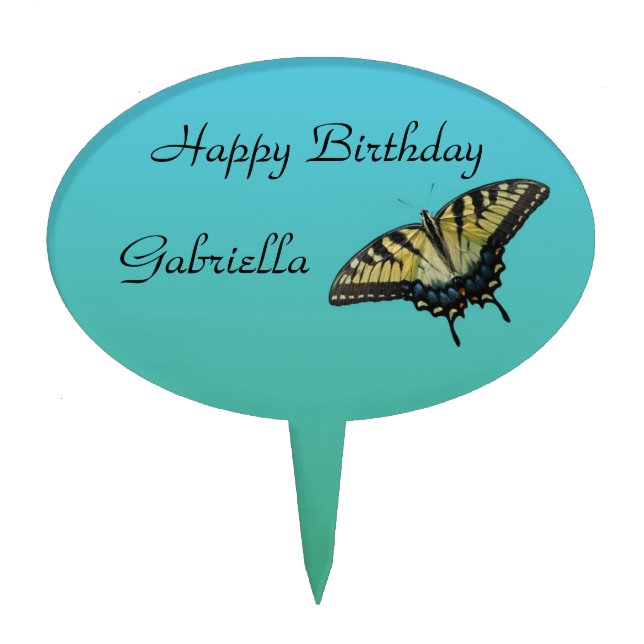 Butterfly Birthday Cake Topper (Front)