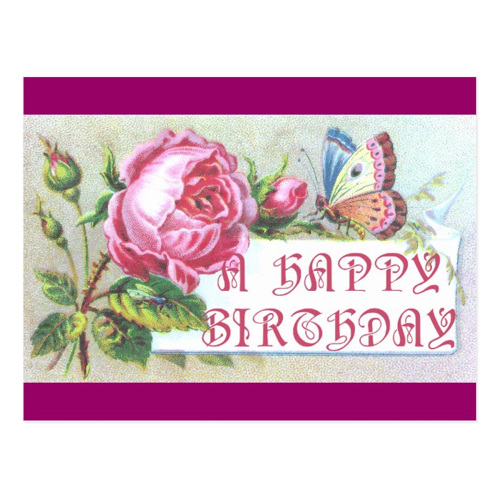 Butterfly Birthday Card Post Card
