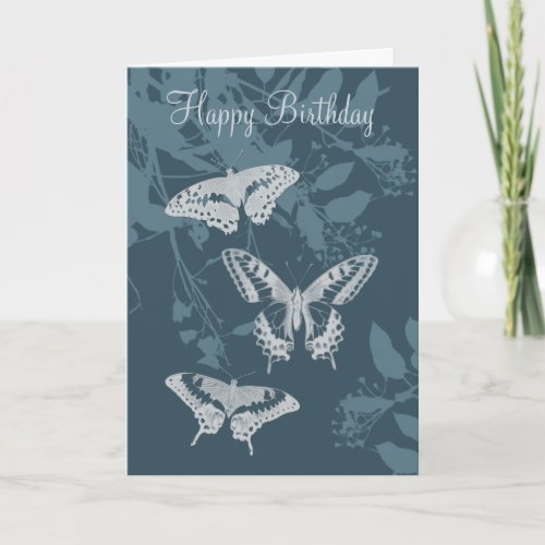 Butterfly Birthday Card with Verse