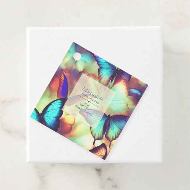 Butterfly Birthday Favor Tags (In Situ)