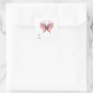 Butterfly Birthday Gift Tag Stickers
