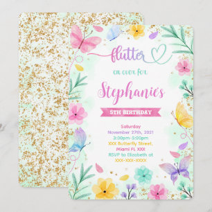 Butterfly Birthday Invitation