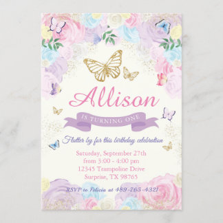 Butterfly Birthday Invitation