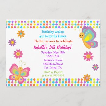 Butterfly Birthday Invitation by Petit_Prints at Zazzle