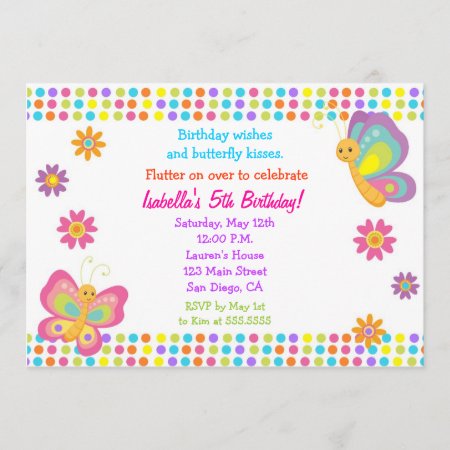 Butterfly Birthday Invitation