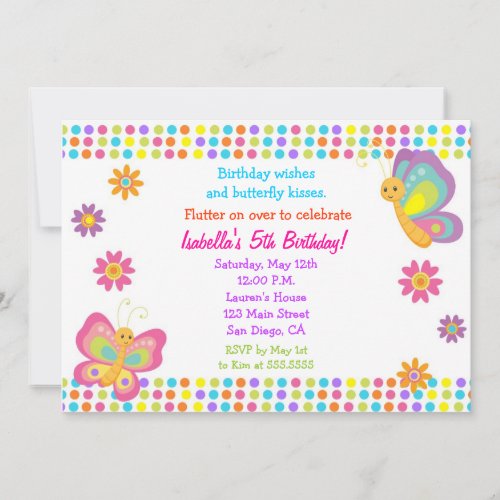 Butterfly Birthday Invitation