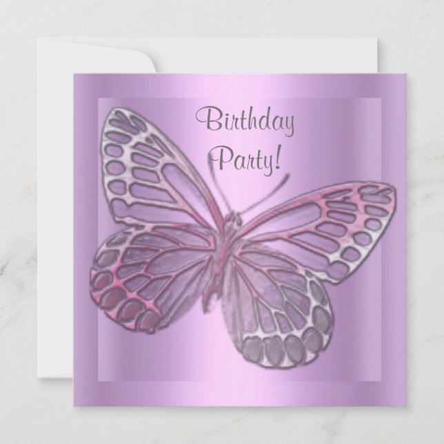 BUTTERFLY BIRTHDAY INVITATION (Front)