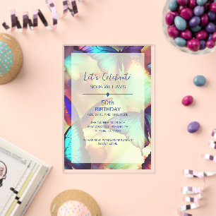 Butterfly Birthday Invitation Acrylic