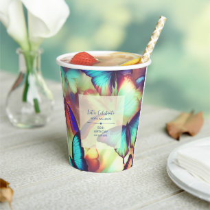 Butterfly Birthday Paper Cups
