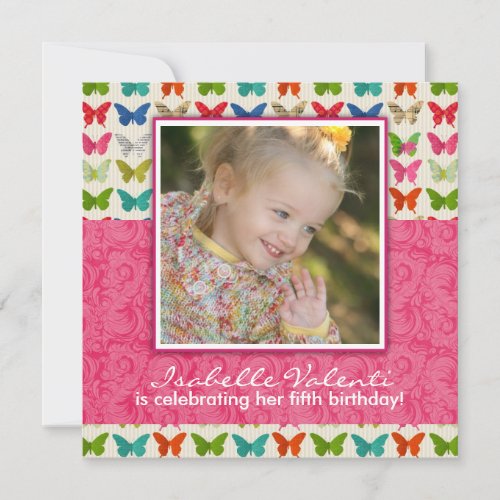 Butterfly Birthday Party Invitation