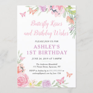 Butterfly Birthday Party Invitation