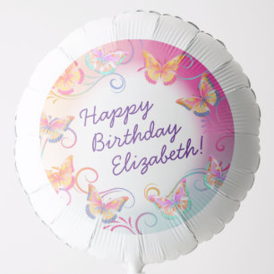 Butterfly Birthday Party Kids Colorful Balloon
