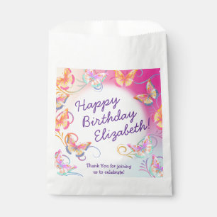 Butterfly Birthday Party Kids Colorful Favor Bag