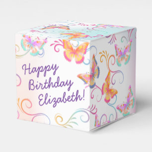 Butterfly Birthday Party Kids Colorful Favor Boxes