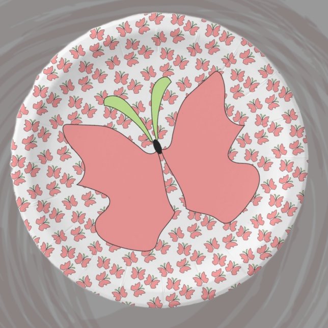 Butterfly Birthday Party  Paper Plates (Creator Uploaded)