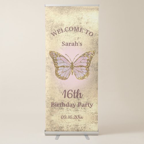 butterfly birthday party sign