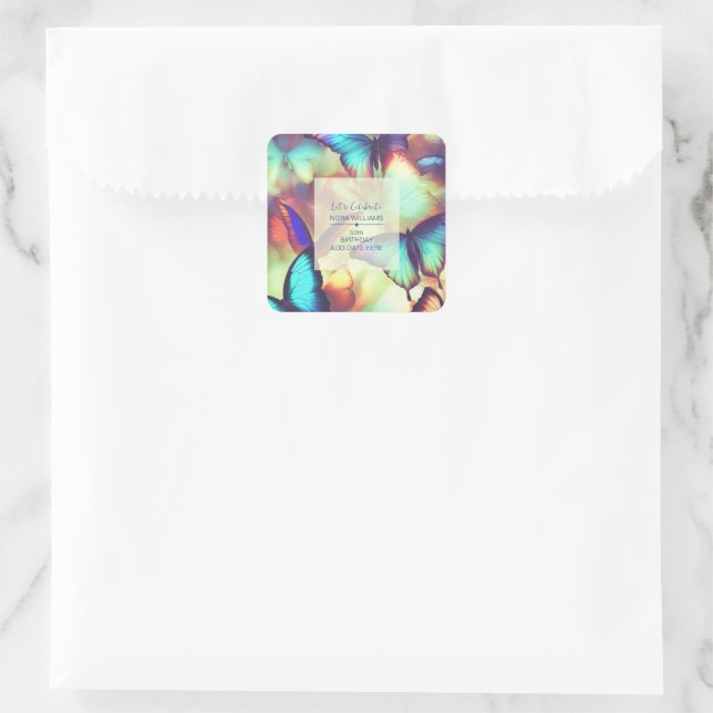 Butterfly Birthday Stickers (Bag)