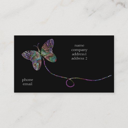 Customizable butterfly bizcard business card templates