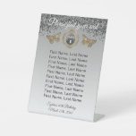 Butterfly &amp; Black Glitter, Foil Table Number Sign 