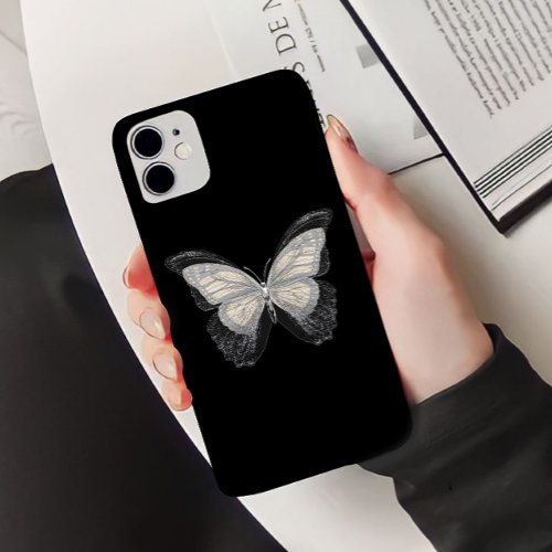 Butterfly black glitter girly  Case_Mate iPhone 14 pro max case