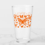 Butterfly Blessing in Orange Glass