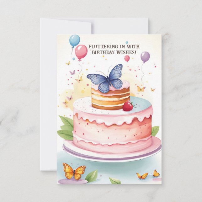Butterfly Bliss Birthday Card (Front)