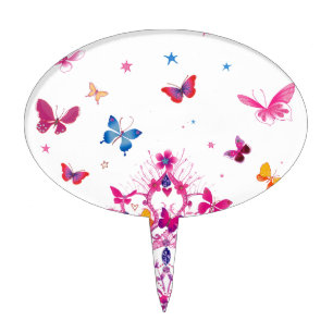Butterfly Bliss Lovely Flight: Stunning Colorful Cake Topper