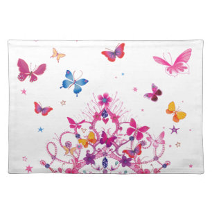 Butterfly Bliss Lovely Flight: Stunning Colorful Cloth Placemat